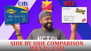 Side by Side comparison Sunoco Gas Card Underwritten by WEX & Citi | Fleet Card | Business Gas Cards