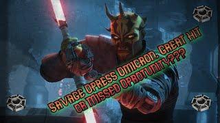 SWGOH: Savage Opress Omicron, Great kit upgrade or Failed Opportunity??