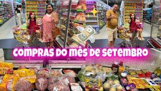 COMPRAS DO MÊS DE SETEMBRO 2024| FIQUEI CHOCADA COM O VALORCOMPREI MUITA COISA E ECONOMIZEI MUITO..