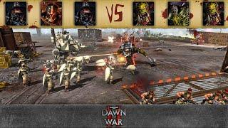 Warhammer 40k Dawn of War 2 - 3v3 | Wolfguard + Draktan + SURVIVE [vs] Breeze + Machine Elf + Desked