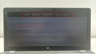 How To Fix HP Battery Alert Primary Internal Battery Error Code 601