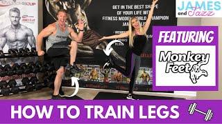 How To Train Legs || Monkey Feet Leg Workout || Monkey Feet Workout Demonstration | Dumbbell Workout
