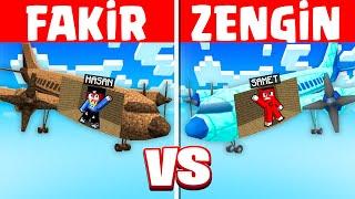 ZENGİN vs FAKİR UÇAK YAPI KAPIŞMASI !! - Minecraft