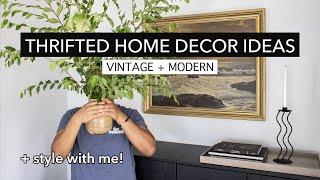 thrift shopping + decor haul (decorate with me using real branches)