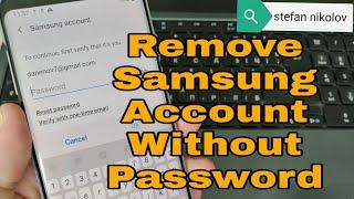 How to Remove Samsung Account without Password. All Samsung Android 9.