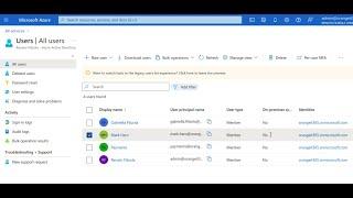 Microsoft Azure - Creating and Setting up a new user