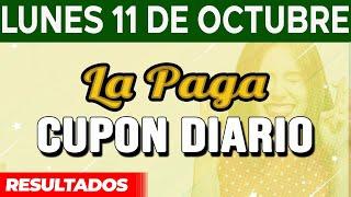 Resultado del sorteo Cupon Diario del Lunes 11 de Octubre del 2021.