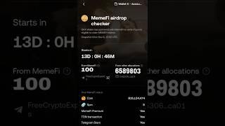 Memefi Airdrop Checker | Memefi airdrop check eligible | memefi snapshot date