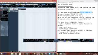CUBASE TUTORIAL English step by step 09 transport panel