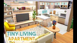 Tiny Living Apartment  || The Sims 4 Stop Motion Build (No CC)