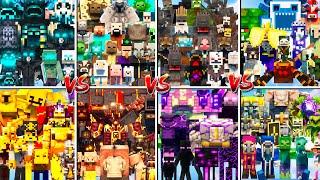 ALL ELEMENTAL MOBS TOURNAMENT in Minecraft Mob Battle! ( Overworld VS Nether VS End VS Deep Dark )