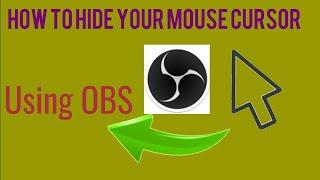 How to hide your Mouse cursor/pointer using OBS studio.