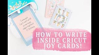 Cricut Joy Cards : How To Write Text Inside The Card!