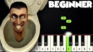 Skibidi Toilet | BEGINNER PIANO TUTORIAL + SHEET MUSIC by Betacustic