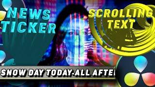 Make a Professional News Ticker/Scrolling Text in Davinci Resolve