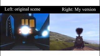 Train crash scene comparison The Car Chase and Oliver & Company (better with headphones to compare)