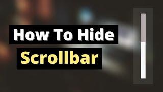 How to Remove Scrollbar With Small Line Of CSS