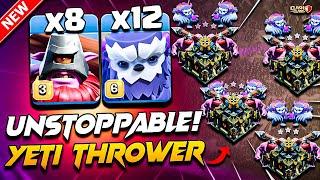 Best Th17 Attack Strategy With THROWER & YETI Clash of Clans | Town Hall 17 Thrower Attack With Yeti