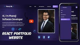Build a Modern Responsive Portfolio Website | React Tutorial