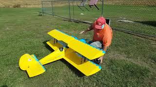 Pilot Shane and LAZY ACES BI-PLANE. HAND BUILT BY SHANE