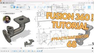 DRAWING UNDERSTANDING AND MAKE OBJECT IN FUSION 360 | PRACTICE 68