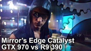 [Re-Test] Mirror's Edge Catalyst GTX 970 vs R9 390 Gameplay Frame-Rate Test