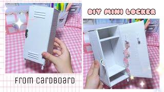 DIY mini locker with cardboard/How to make mini locker/Diy Organizer/Làm kệ mini locker/Hanathuy