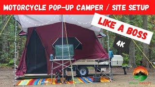 Motorcycle Pop Up Camper Trailer  | Site Setup | Lees-Ure Lite
