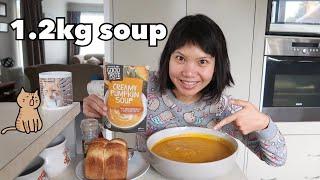 1.2 kg pumpkin soup | MUKBANG