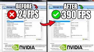 NVIDIA CONTROL PANEL - Best Settings for FPS & Performance in 2024! ️