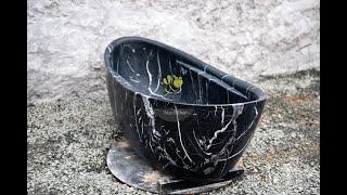 Black Stone bathtub | Marblebee Black Nero Marquina Tub