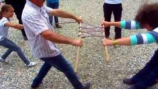Force multiplication using 2 Brooms & Rope