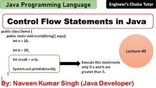 Introduction to Control Statements in Java | Java Programming Language | Java