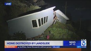 Palisades home destroyed by mudslide