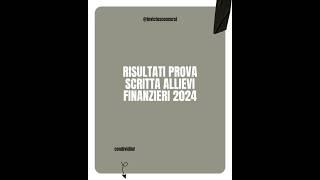 Risultati prova scritta concorso allievi finanzieri 2024 con @invictusconcorsi