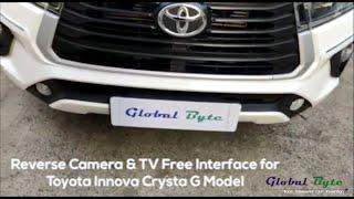 Reverse Camera for Innova Crysta 2020 G Model | Video in Motion for Innova Crysta | Camera Solution