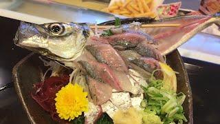 LIVE Fish Sashimi [ Ikizukuri ] | Weird Japanese Food - Eating LIVE Sashimi