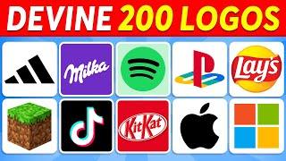 Devine le LOGO en 3 SECONDES | 200 Logos Célèbres | Quiz Logos 2024