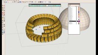 Рисуем купол в SketchUp из кирпича