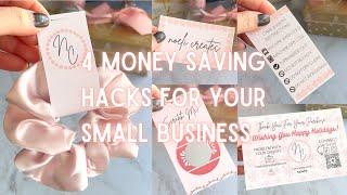 SMALL BUSINESS MONEY SAVING HACKS ( DIY thank you cards, DIY product tags, DIY scratch off cards)