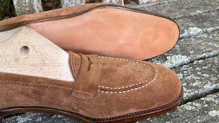 Bespoke Suede Penny Loafers - Making Shoes by Hand in Virginia