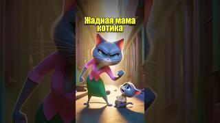 Жадная мама котика #мультик #cats #ии #cat #кот #нейросеть #dalle3 #chatgpt #aiart #aicat #ai