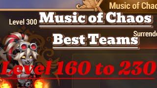 Hero Wars Music of Chaos Level  160 to 230. New Best Teams.