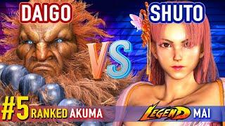 SF6 ▰ DAIGO (#5 Ranked Akuma) vs SHUTO (Mai / Marisa) ▰ High Level Gameplay