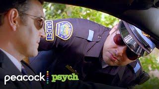 A cop uses two cops to pull over another cop | Psych