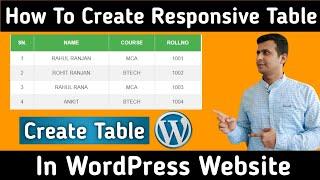 How to create a Table in WordPress | How to Add Tables in WordPress Posts and Pages