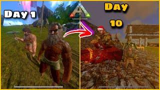 (ARK MOBILE ) 100 days in ark mobile - Duo survival - DAY 1 - DAY 10