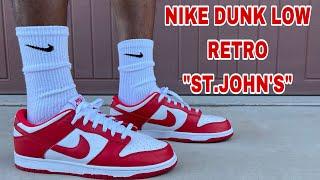 NIKE DUNK LOW RETRO SP "ST JOHN'S" UNBOXING REVIEW & ON FEET I'VE WANTED THESE FOR THE LONGEST TIME!