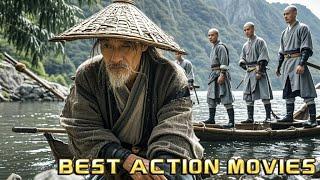 Kung Fu Film!The old boatman is actually a master with exceptional skills,defeating 5 monks swiftly.