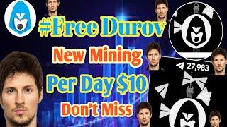 #Free Durov New Mining Per Day $10 Claim | #FreeDurov Bot join To Earn money Pavel Durov